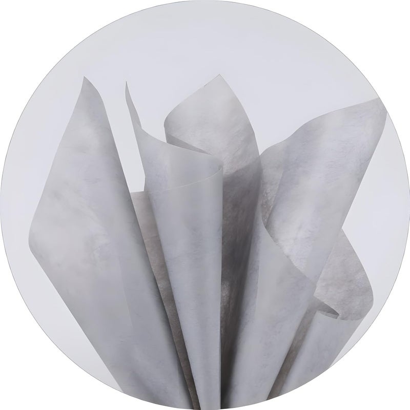 MLSG 96 Sheets Tissue Flower Wrapping Paper Cotton Wrapping Flower Paper Withdrawable Lining Paper Non-woven Waterproof Floral Bouquet Wraps For Florist Packaging Arrangement (Gray) - Image 1